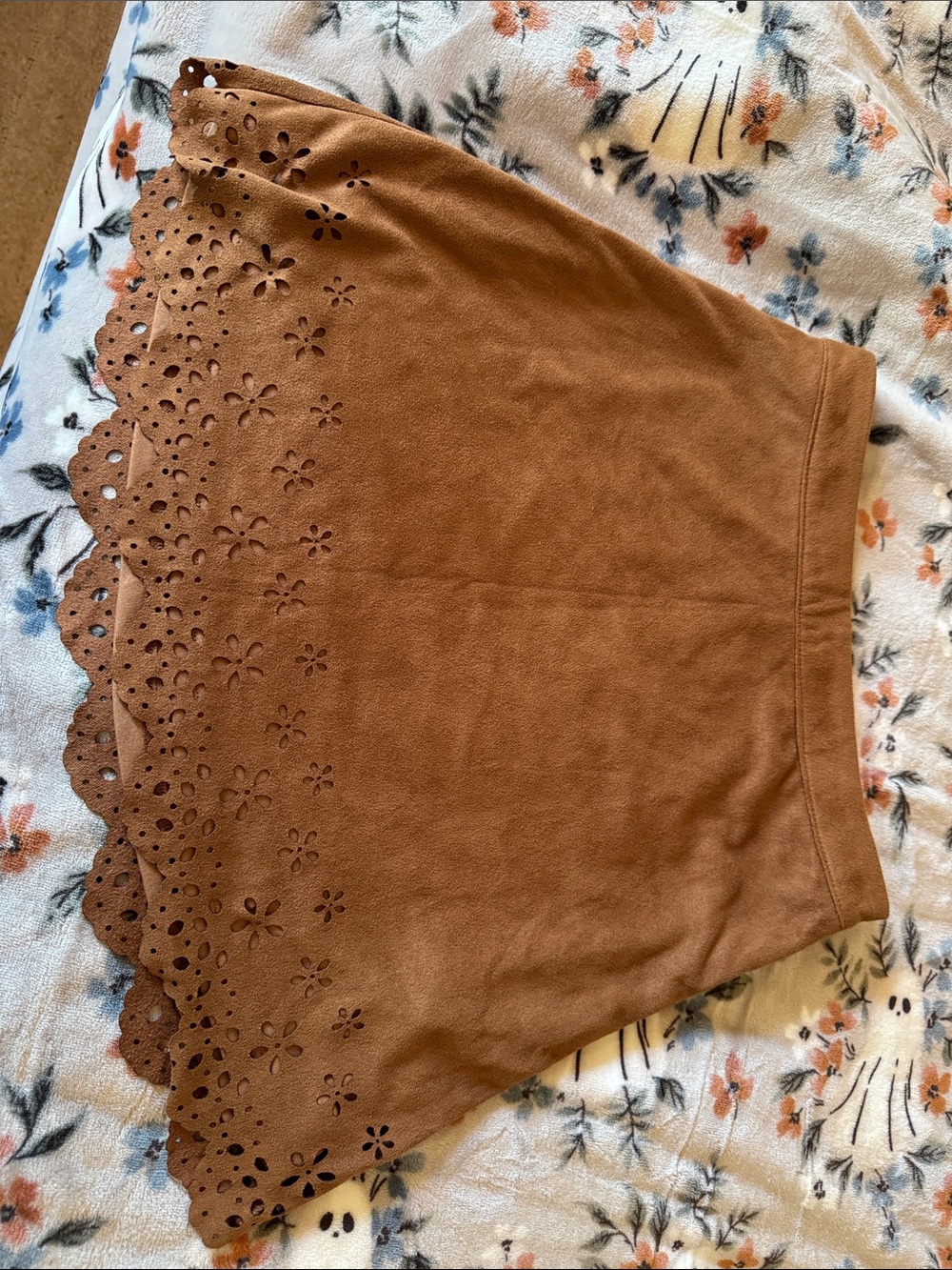 Suede Mini Skirt